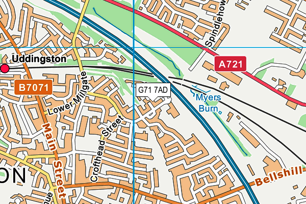 G71 7AD map - OS VectorMap District (Ordnance Survey) G71 7AD map - OS VectorMap District (Ordnance Survey)
