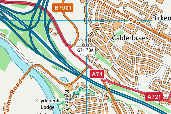 G71 7BA map - OS VectorMap District (Ordnance Survey) G71 7BA map - OS VectorMap District (Ordnance Survey)