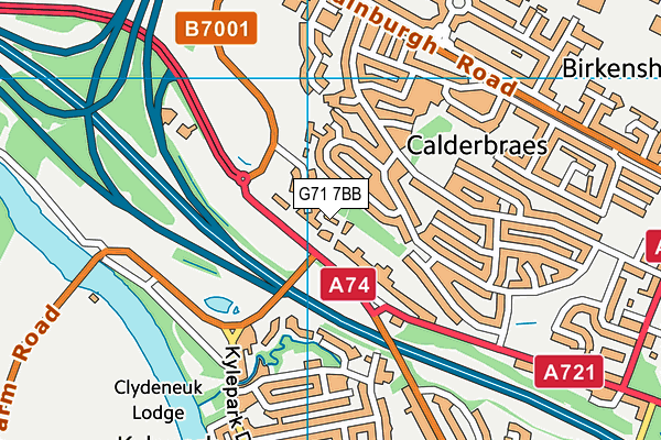 G71 7BB map - OS VectorMap District (Ordnance Survey) G71 7BB map - OS VectorMap District (Ordnance Survey)