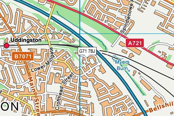 G71 7BJ map - OS VectorMap District (Ordnance Survey) G71 7BJ map - OS VectorMap District (Ordnance Survey)