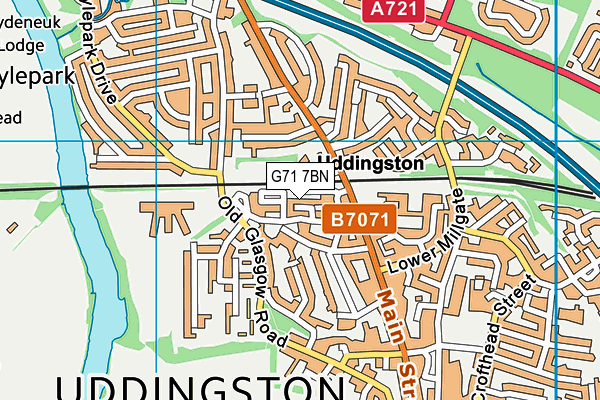 G71 7BN map - OS VectorMap District (Ordnance Survey) G71 7BN map - OS VectorMap District (Ordnance Survey)
