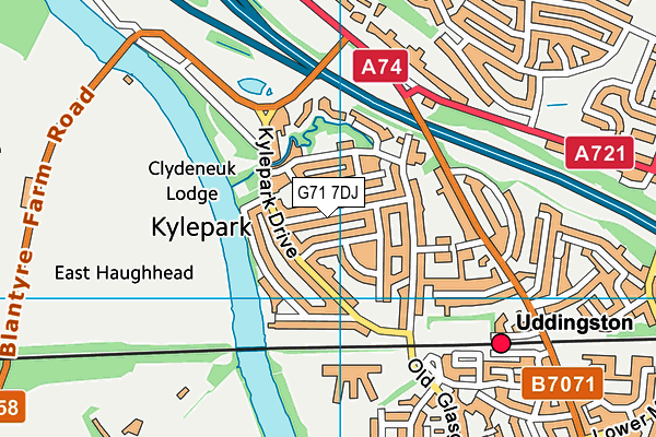 G71 7DJ map - OS VectorMap District (Ordnance Survey) G71 7DJ map - OS VectorMap District (Ordnance Survey)