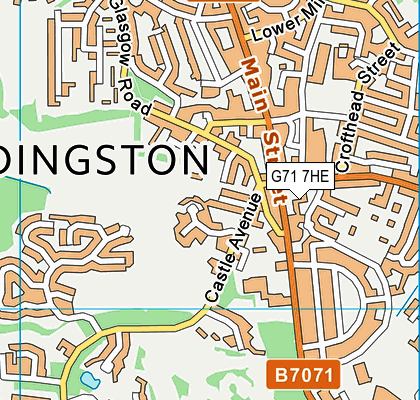 G71 7HE map - OS VectorMap District (Ordnance Survey) G71 7HE map - OS VectorMap District (Ordnance Survey)