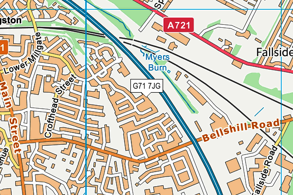 G71 7JG map - OS VectorMap District (Ordnance Survey) G71 7JG map - OS VectorMap District (Ordnance Survey)