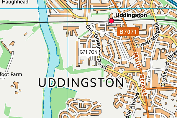 G71 7QN map - OS VectorMap District (Ordnance Survey) G71 7QN map - OS VectorMap District (Ordnance Survey)