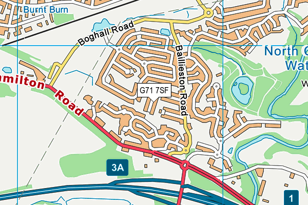 G71 7SF map - OS VectorMap District (Ordnance Survey)
