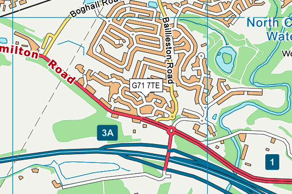 G71 7TE map - OS VectorMap District (Ordnance Survey) G71 7TE map - OS VectorMap District (Ordnance Survey)