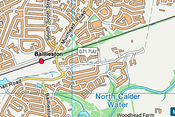 G71 7UU map - OS VectorMap District (Ordnance Survey) G71 7UU map - OS VectorMap District (Ordnance Survey)
