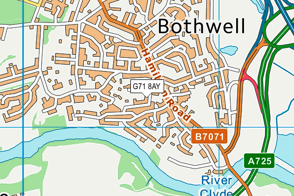 G71 8AY map - OS VectorMap District (Ordnance Survey) G71 8AY map - OS VectorMap District (Ordnance Survey)