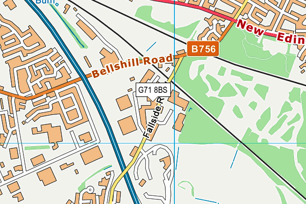 G71 8BS map - OS VectorMap District (Ordnance Survey)