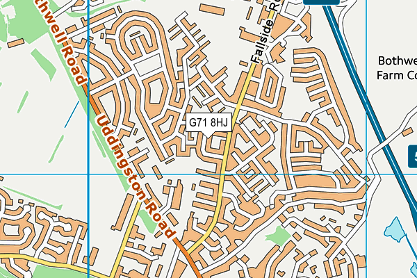 G71 8HJ map - OS VectorMap District (Ordnance Survey)
