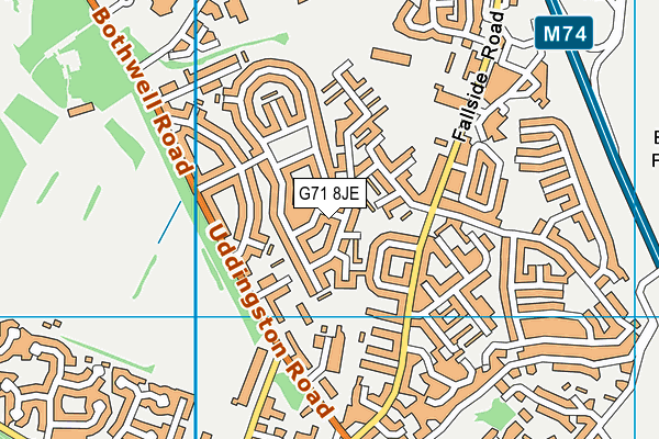 G71 8JE map - OS VectorMap District (Ordnance Survey) G71 8JE map - OS VectorMap District (Ordnance Survey)