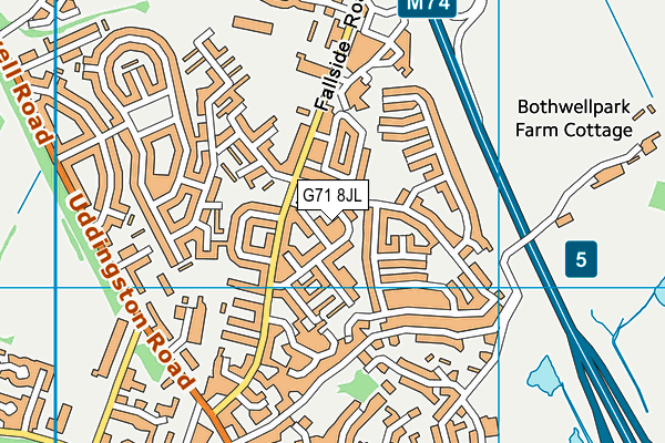 G71 8JL map - OS VectorMap District (Ordnance Survey) G71 8JL map - OS VectorMap District (Ordnance Survey)