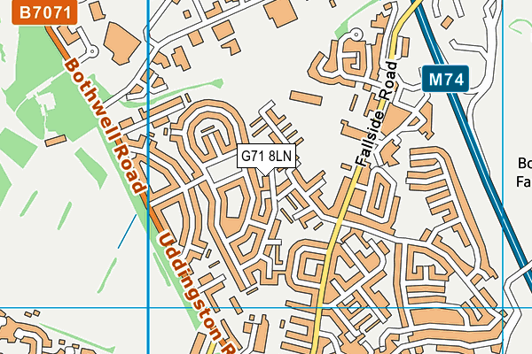 G71 8LN map - OS VectorMap District (Ordnance Survey) G71 8LN map - OS VectorMap District (Ordnance Survey)