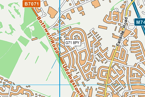 G71 8PY map - OS VectorMap District (Ordnance Survey) G71 8PY map - OS VectorMap District (Ordnance Survey)