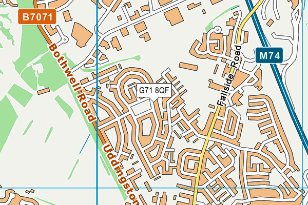 G71 8QF map - OS VectorMap District (Ordnance Survey) G71 8QF map - OS VectorMap District (Ordnance Survey)