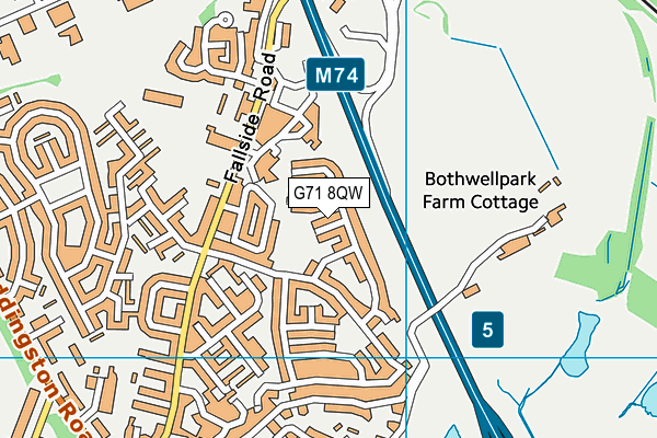 G71 8QW map - OS VectorMap District (Ordnance Survey) G71 8QW map - OS VectorMap District (Ordnance Survey)