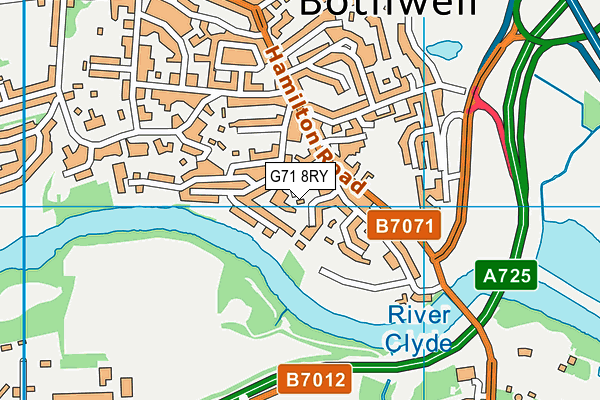 G71 8RY map - OS VectorMap District (Ordnance Survey) G71 8RY map - OS VectorMap District (Ordnance Survey)