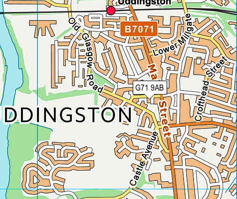 G71 9AB map - OS VectorMap District (Ordnance Survey)