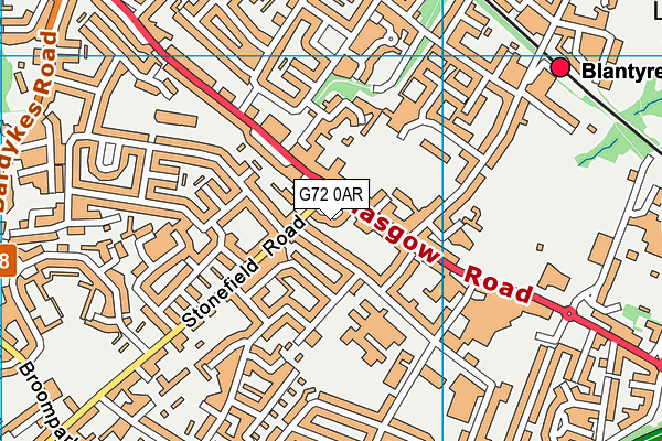 G72 0AR map - OS VectorMap District (Ordnance Survey) G72 0AR map - OS VectorMap District (Ordnance Survey)