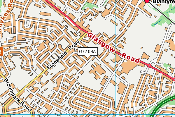 G72 0BA map - OS VectorMap District (Ordnance Survey) G72 0BA map - OS VectorMap District (Ordnance Survey)