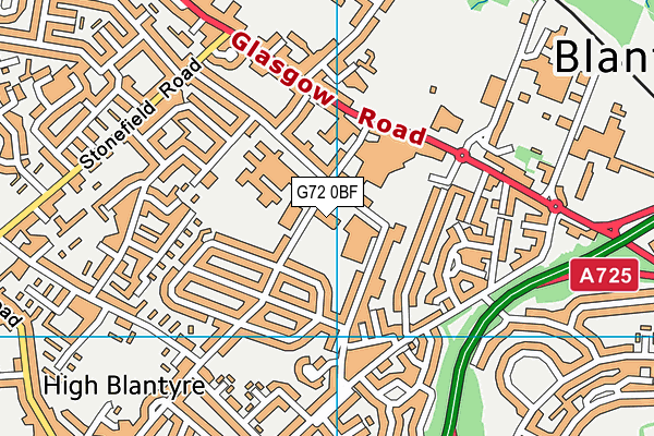G72 0BF map - OS VectorMap District (Ordnance Survey) G72 0BF map - OS VectorMap District (Ordnance Survey)