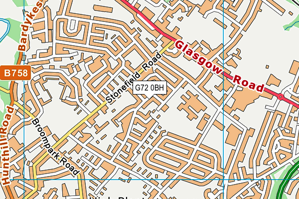 G72 0BH map - OS VectorMap District (Ordnance Survey) G72 0BH map - OS VectorMap District (Ordnance Survey)