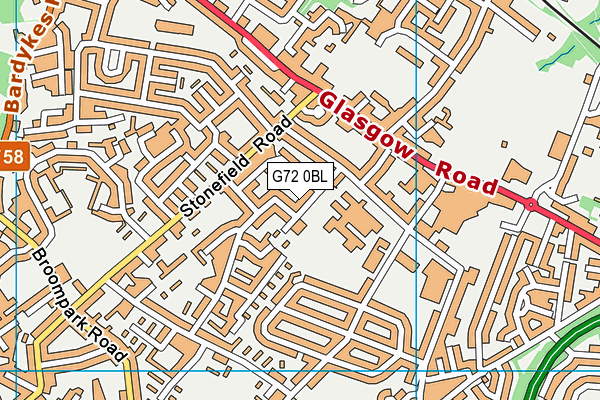 G72 0BL map - OS VectorMap District (Ordnance Survey) G72 0BL map - OS VectorMap District (Ordnance Survey)
