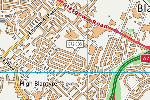 G72 0BS map - OS VectorMap District (Ordnance Survey)