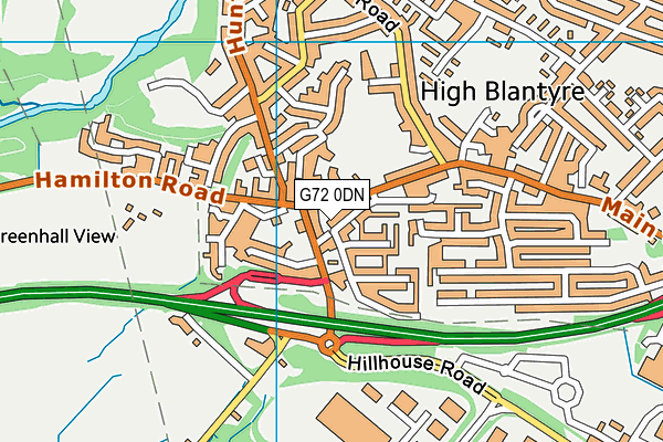 G72 0DN map - OS VectorMap District (Ordnance Survey)