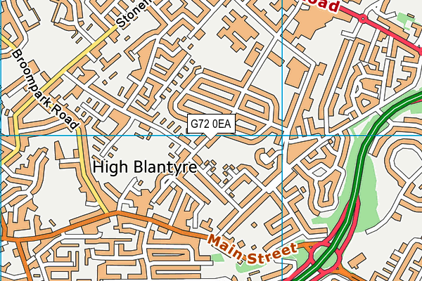 G72 0EA map - OS VectorMap District (Ordnance Survey)