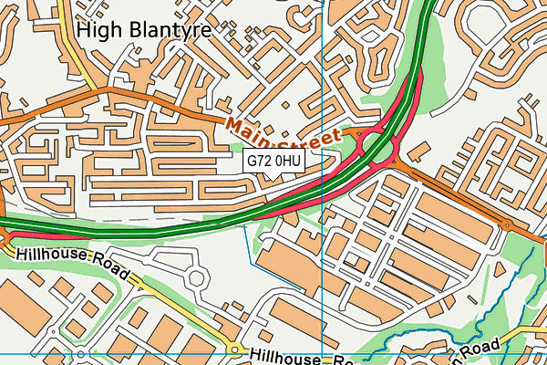 G72 0HU map - OS VectorMap District (Ordnance Survey)