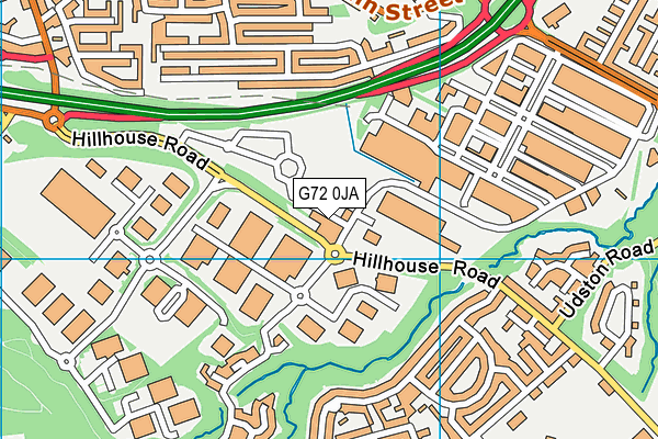 G72 0JA map - OS VectorMap District (Ordnance Survey)