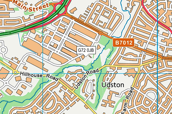 G72 0JB map - OS VectorMap District (Ordnance Survey)