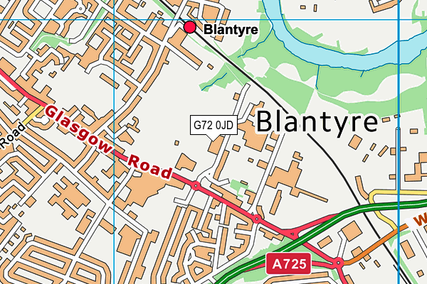 G72 0JD map - OS VectorMap District (Ordnance Survey)