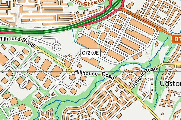 G72 0JE map - OS VectorMap District (Ordnance Survey)