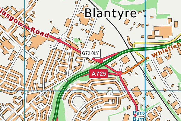 G72 0LY map - OS VectorMap District (Ordnance Survey) G72 0LY map - OS VectorMap District (Ordnance Survey)