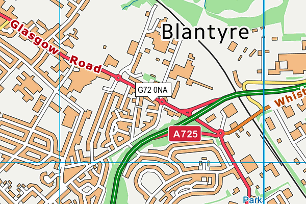 G72 0NA map - OS VectorMap District (Ordnance Survey)