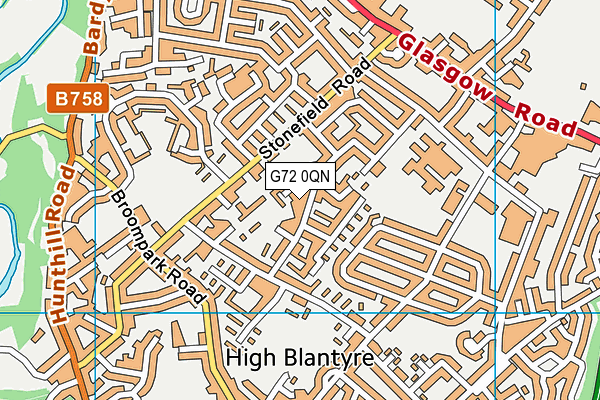 G72 0QN map - OS VectorMap District (Ordnance Survey) G72 0QN map - OS VectorMap District (Ordnance Survey)