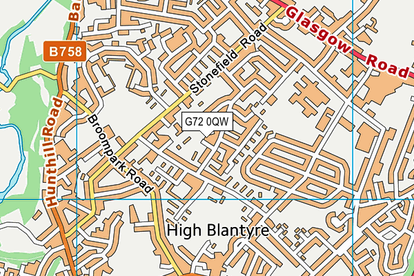 G72 0QW map - OS VectorMap District (Ordnance Survey)