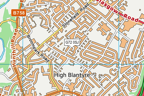 G72 0SJ map - OS VectorMap District (Ordnance Survey) G72 0SJ map - OS VectorMap District (Ordnance Survey)