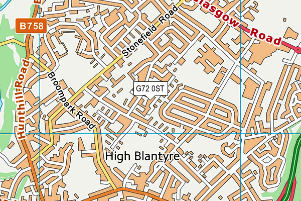 G72 0ST map - OS VectorMap District (Ordnance Survey)