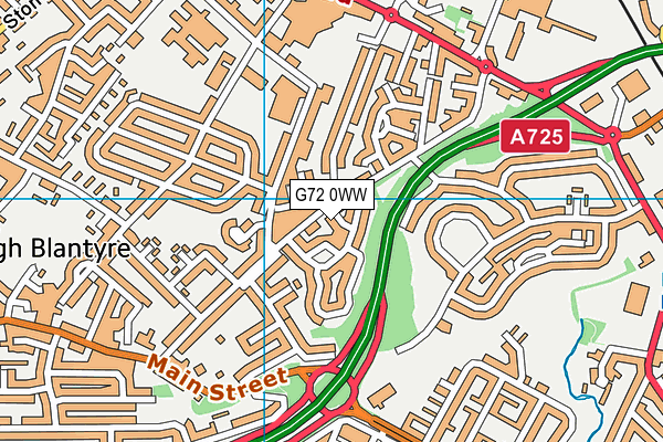 G72 0WW map - OS VectorMap District (Ordnance Survey)