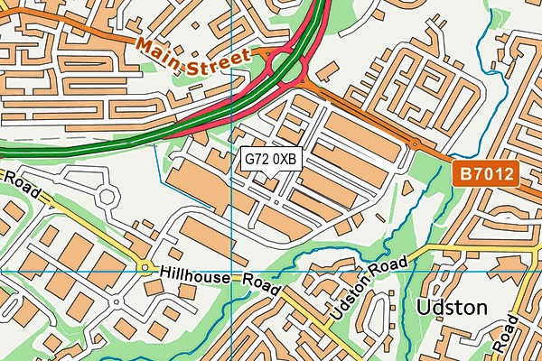 G72 0XB map - OS VectorMap District (Ordnance Survey)