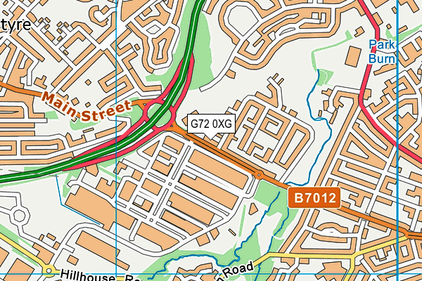 G72 0XG map - OS VectorMap District (Ordnance Survey)