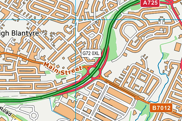 G72 0XL map - OS VectorMap District (Ordnance Survey)