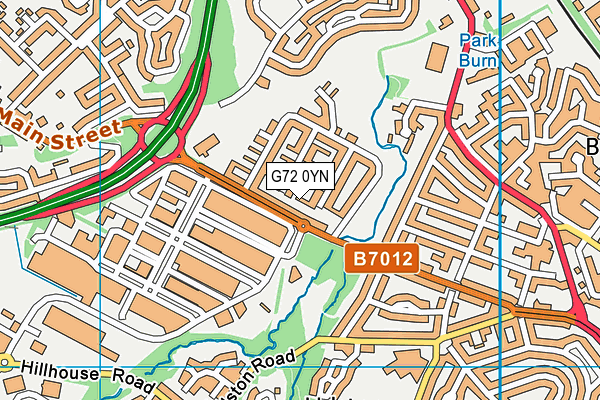 G72 0YN map - OS VectorMap District (Ordnance Survey) G72 0YN map - OS VectorMap District (Ordnance Survey)