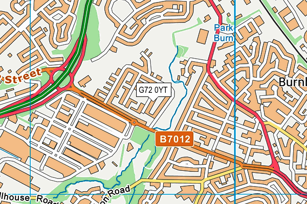 G72 0YT map - OS VectorMap District (Ordnance Survey) G72 0YT map - OS VectorMap District (Ordnance Survey)