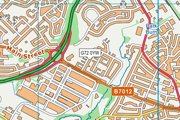 G72 0YW map - OS VectorMap District (Ordnance Survey) G72 0YW map - OS VectorMap District (Ordnance Survey)