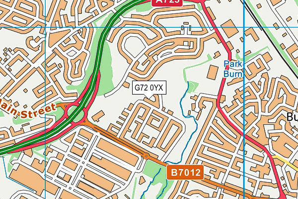 G72 0YX map - OS VectorMap District (Ordnance Survey) G72 0YX map - OS VectorMap District (Ordnance Survey)